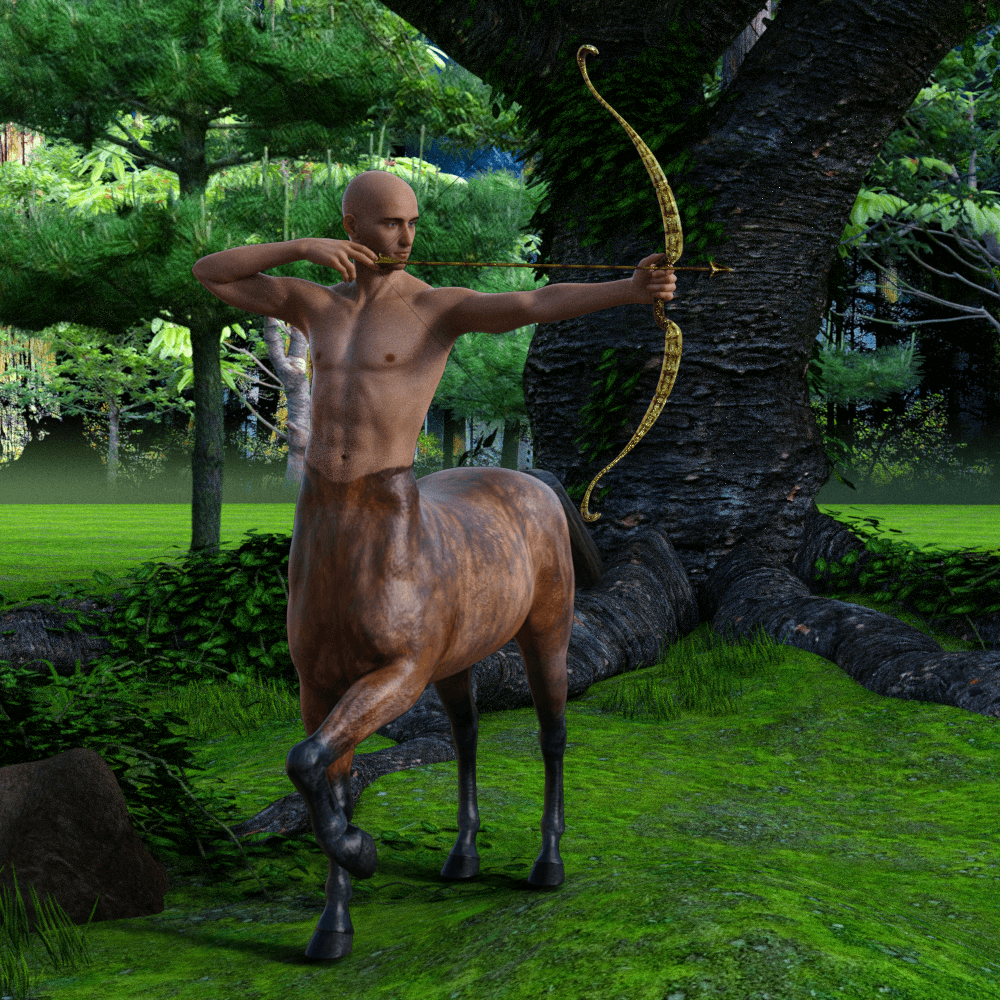 Even a Centaur can be an archer too 3D Render by shadowyartsdirty