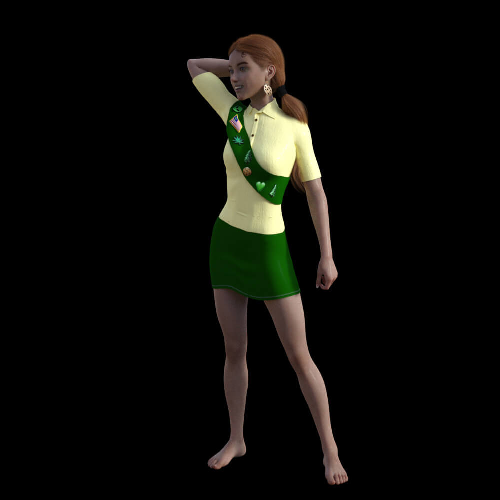 Girl Scouts Costume One Daz Content by shadowyartsdirty