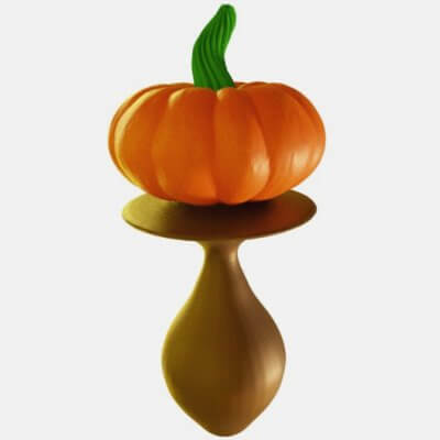 Halloween Themed Pumpkin Butt Plug by shadowyartsdirty