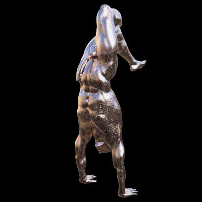 Male Nude Statue Set Three