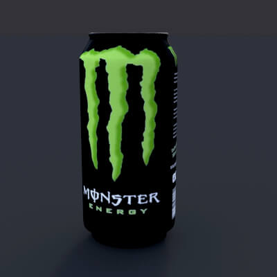 Monster Soda Can Includes 4 Flavor Material Presets