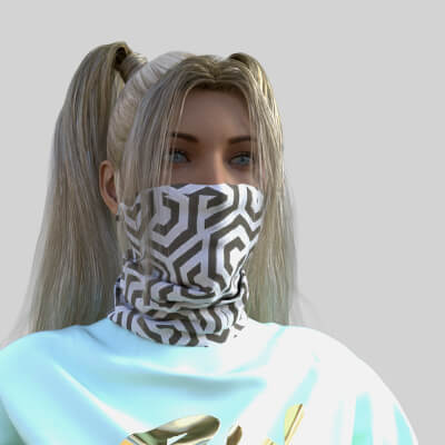 Neck Gaiter One for Genesis 8 Female and 8 Male