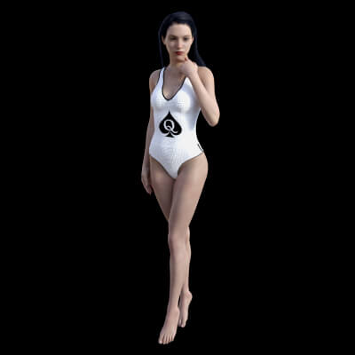 Queen of Spades Outfit One for Genesis8 Female