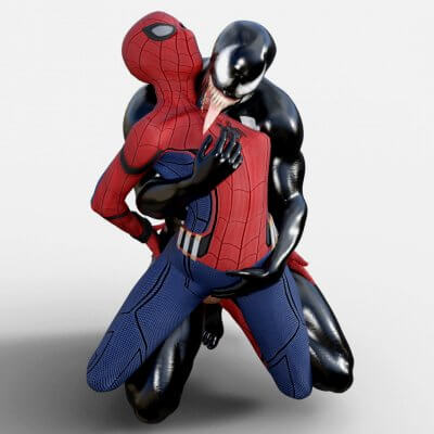 Sex Couple Two Spiderverse Themed