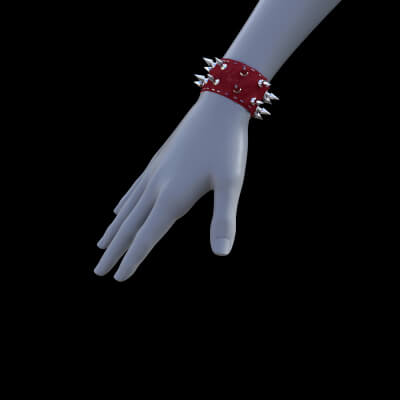 Spiked Bracelet 3D Model Set 1 Custom Order by Clomi 31