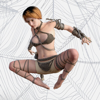 Trapped in Spider Webs Pose Set for G8 8.1 and Genesis 9