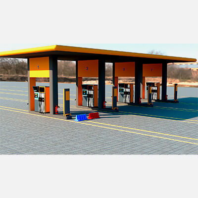 Gas Station Petrol Station - 3D Model by Shakurgo