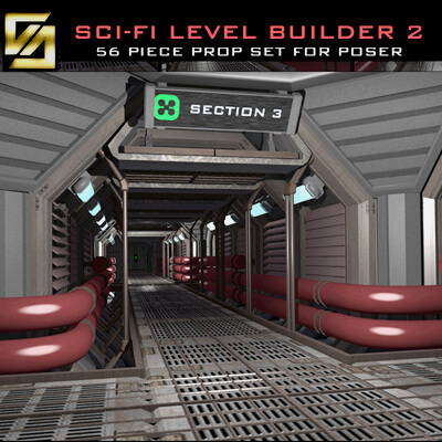 Sci-Fi Level Builder 2 for Poser