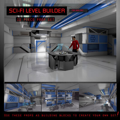 Sci-Fi Level Builder for Poser