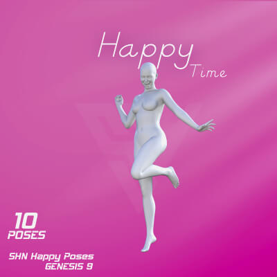 Shn Happy Poses for Genesis 9 by shayanick