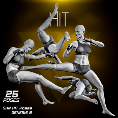 Shn Hit Poses for Genesis 9