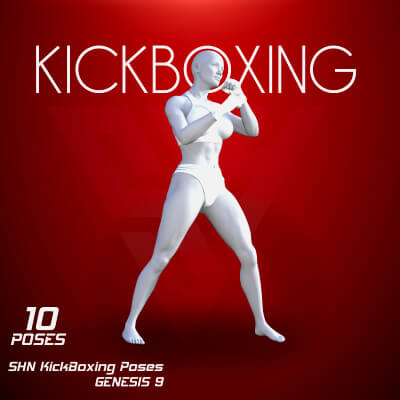 Shn Kickboxing Poses for Genesis 9 by shayanick