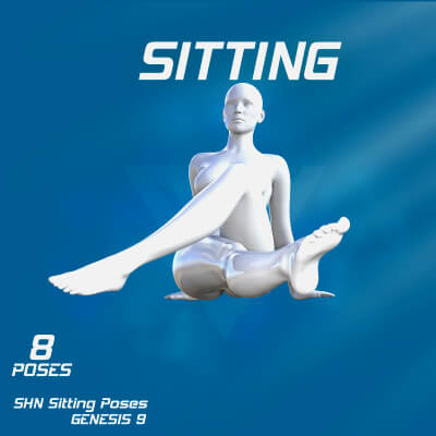 Shn Sitting Poses for Genesis 9 by shayanick