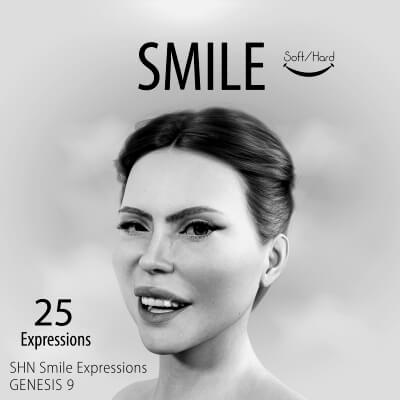 Shn Smile Expressions for Genesis 9