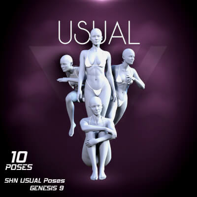 Shn Usual Poses for Genesis 9 by shayanick