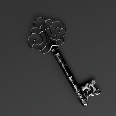 Antique Darkiron Key
