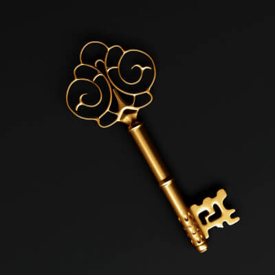 Antique Golden Key