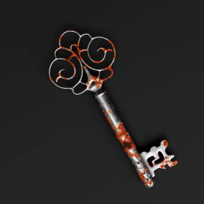 Antique Semi Rusted Key