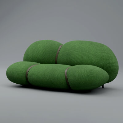 Green Weave Couch