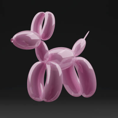 Dog Balloon Pink