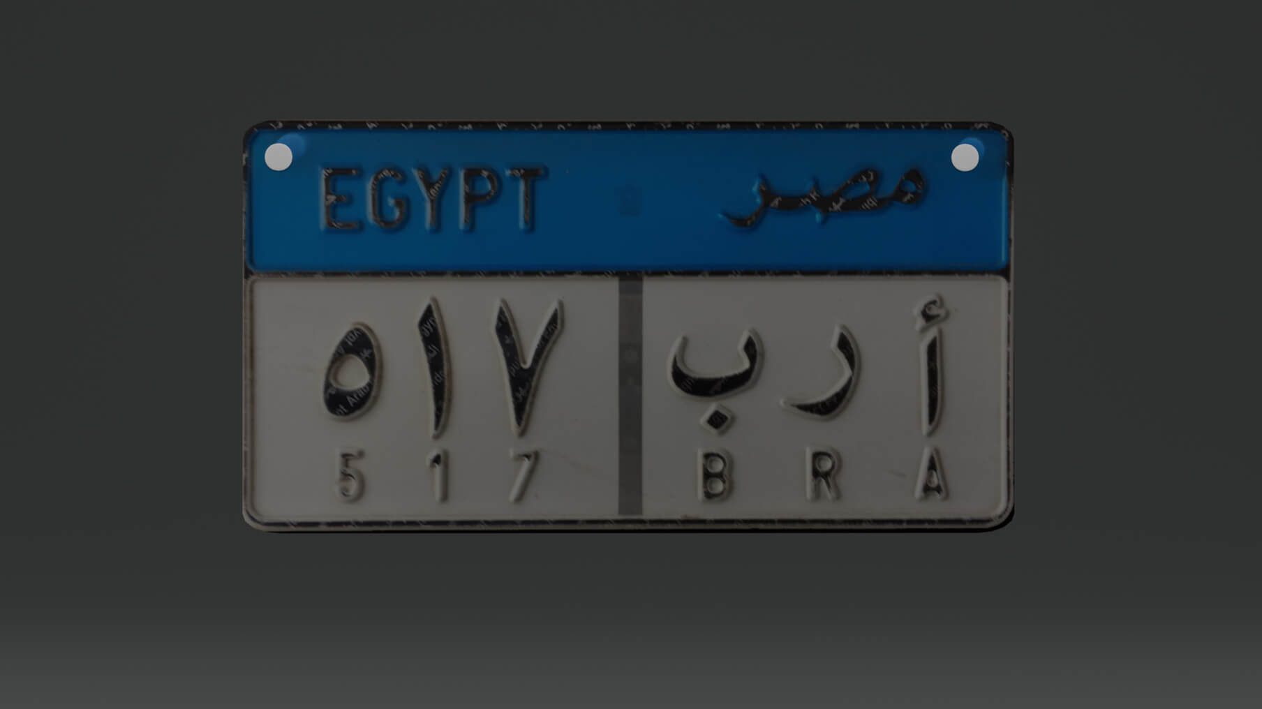 Egypt Car Plate 3D Model by ShehataDesigns