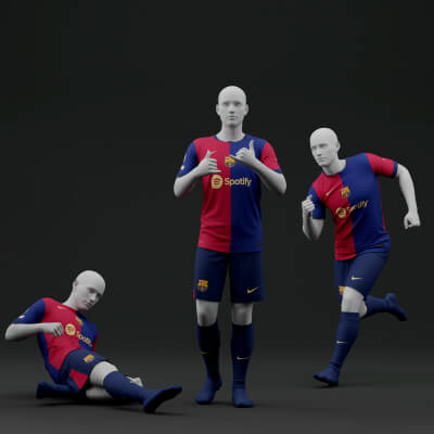 FC Barcelona 2024 Home Jersey Poses