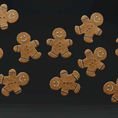 Black &amp White Gingerbread Cookie