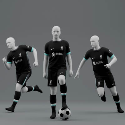 Liverpool 2024 Away Jersey Poses