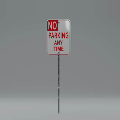 No Parking Anytime Street Sign
