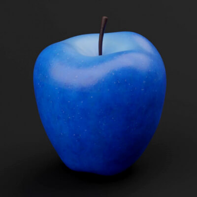 Realistic Blue Apple