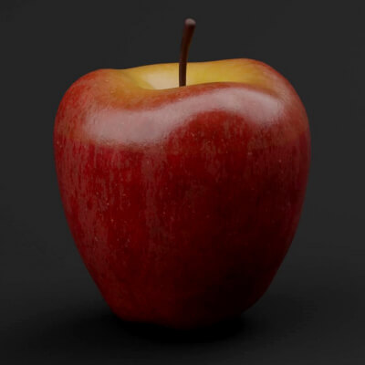 Realistic Red Apple