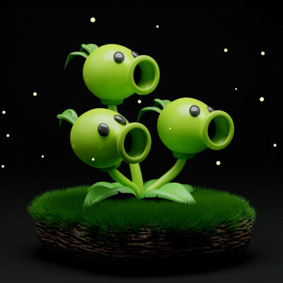 Threepeater Plants Vs Zombies