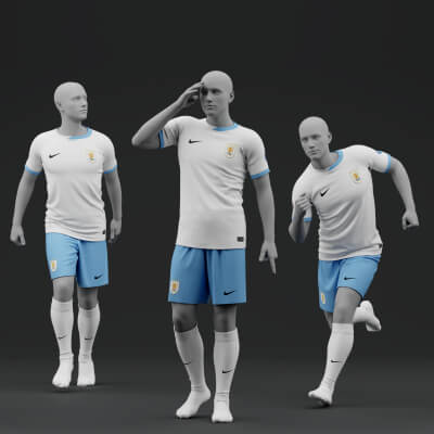 Uruguay 2024 Away Jersey Poses