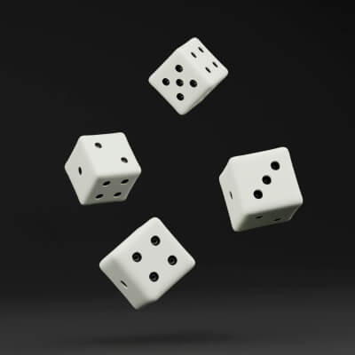 White Roleplaying Dice