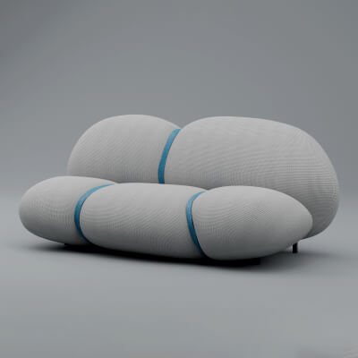 White Weave Couch