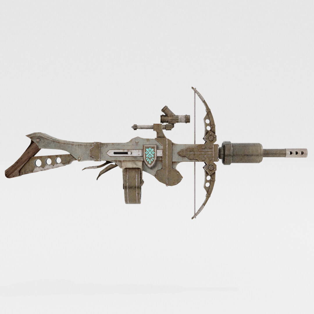 Iron Blitz Light Bowgun Monster Hunter World 3D Model by Shevraar