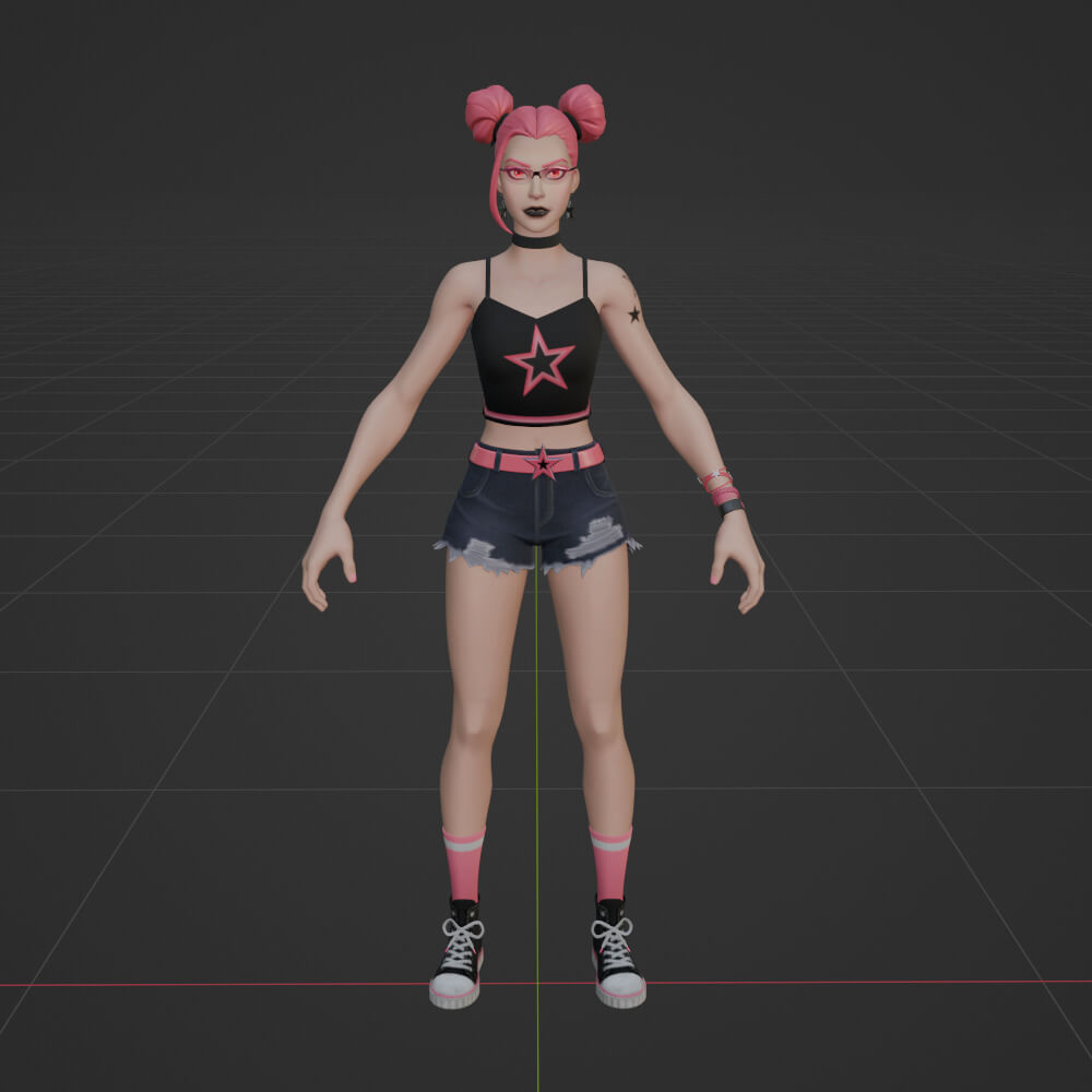 Surf Witch Fortnite 3D Model by Shevraar