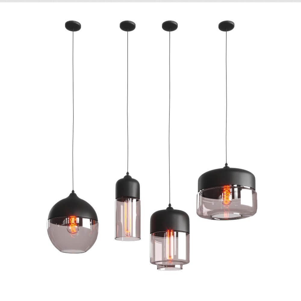 Nordic Glass Pendant Light - 3D Model 