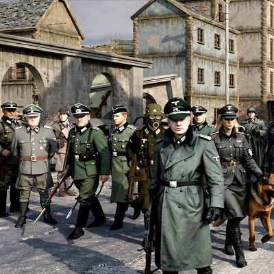 23 German Soldiers for WW2 Town Ruins