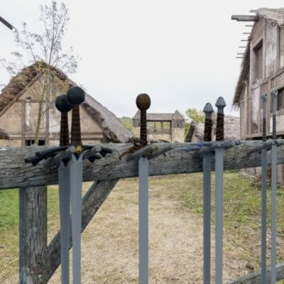Sword Rack with Swords