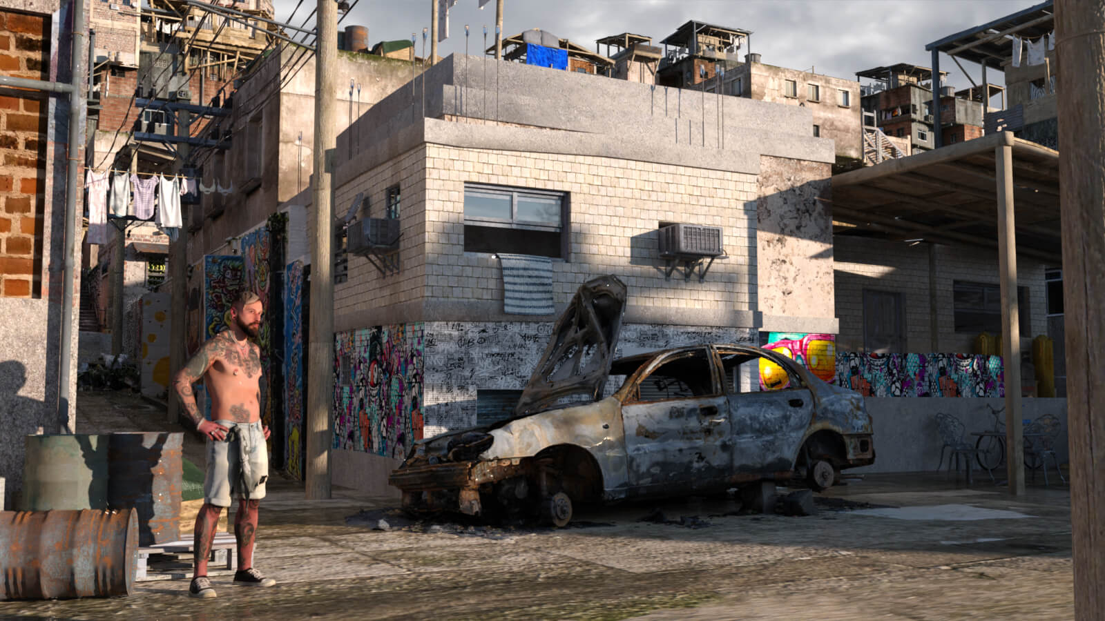 Slumz Rz Rooftops Urban Slums for DAZ by Shredder