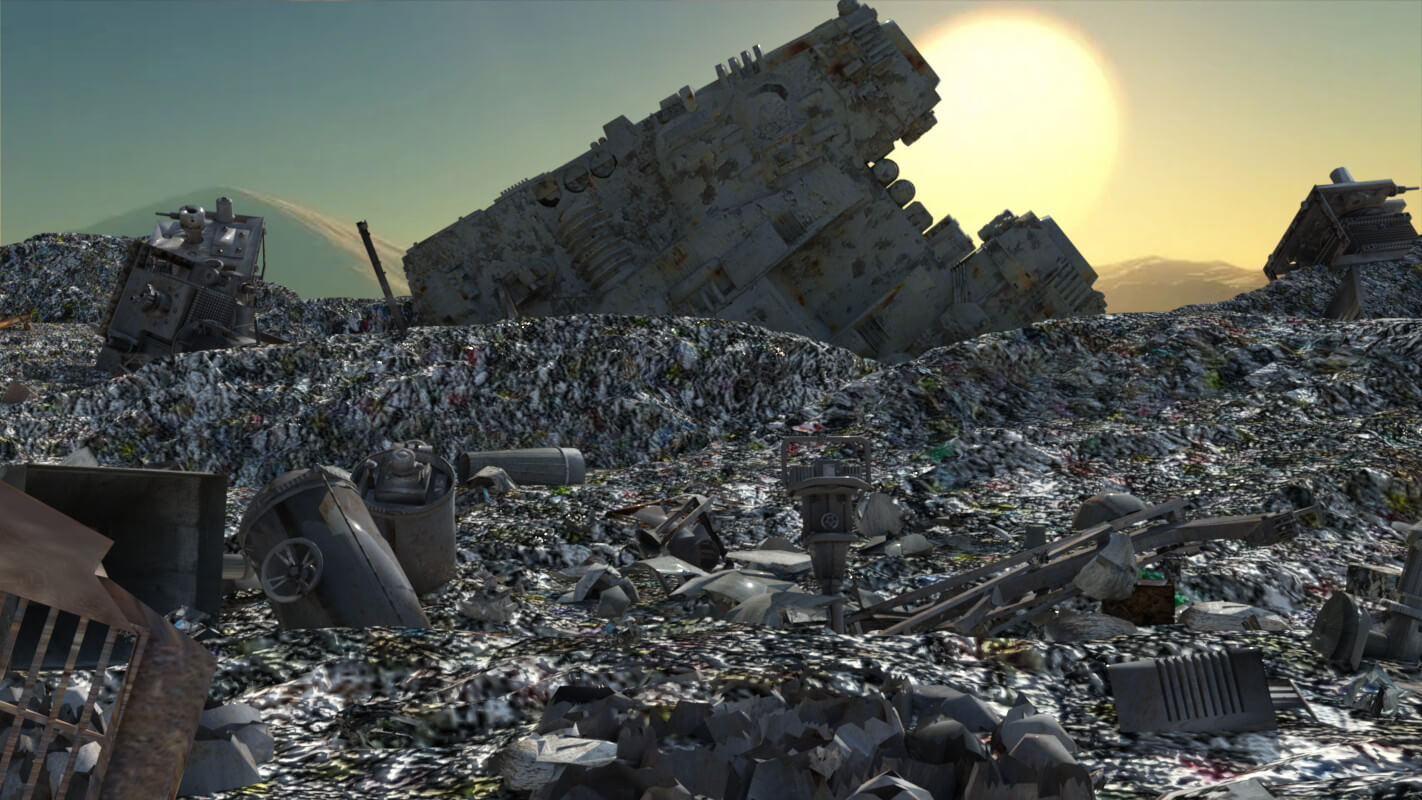 Waste Disposal Landscape Free 3D Model by Shredder
