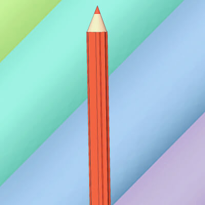 3D Color Pencil - Scarlet Red