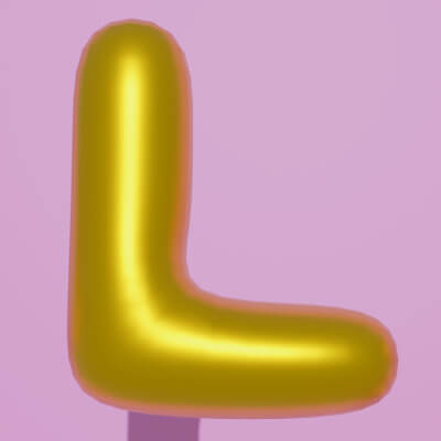 3D Golden Balloon Letter L - Shiny Party Decoration