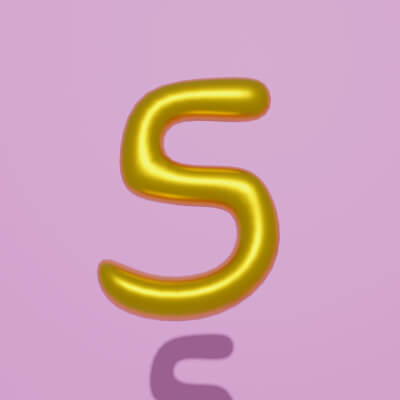 3D Golden Balloon Letter S - Shiny Party Decoration