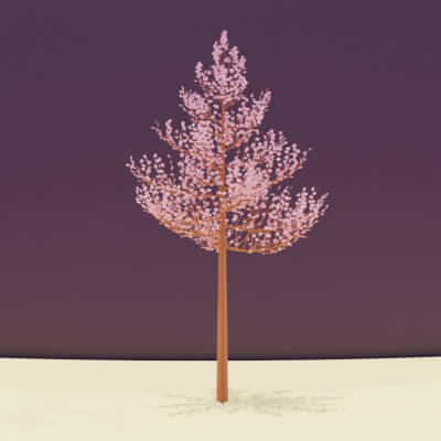 Stylized Cherry Blossom Tree 3D Model &ndash Low Poly Asset