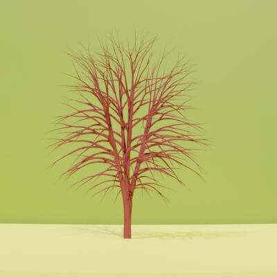 Stylized Bare Dead Tree 3D Model &ndash Low Poly Nature Ass