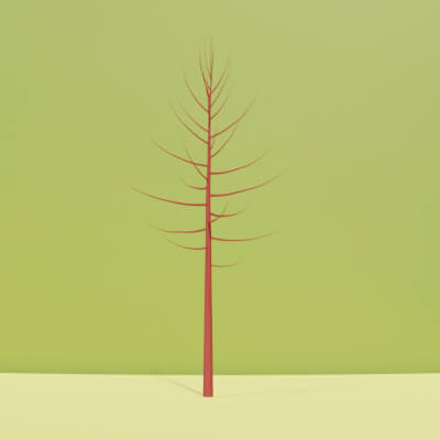 Stylized Bare Tree 3D Model &ndash Low Poly Nature Asset
