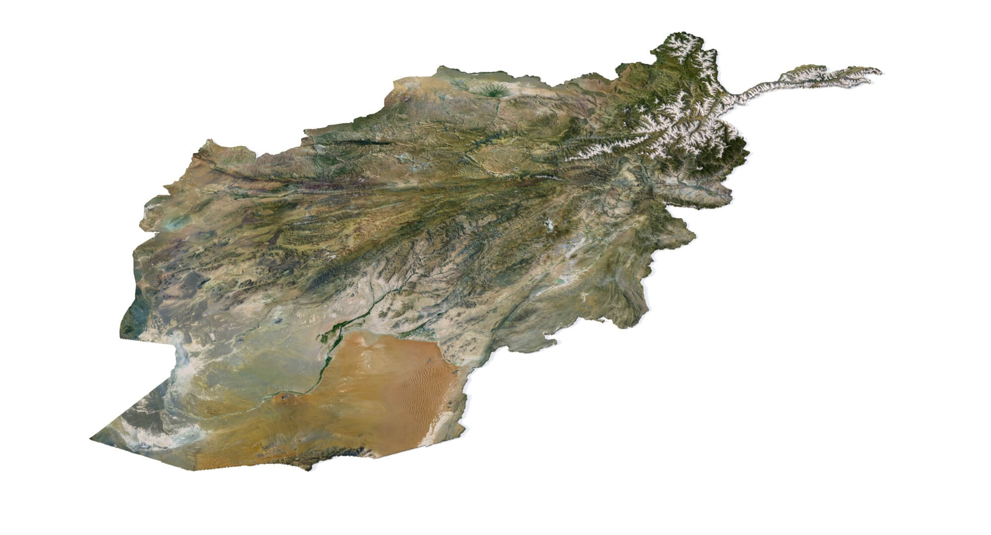 Afghanistan Terrain 3D Map by Shustrik