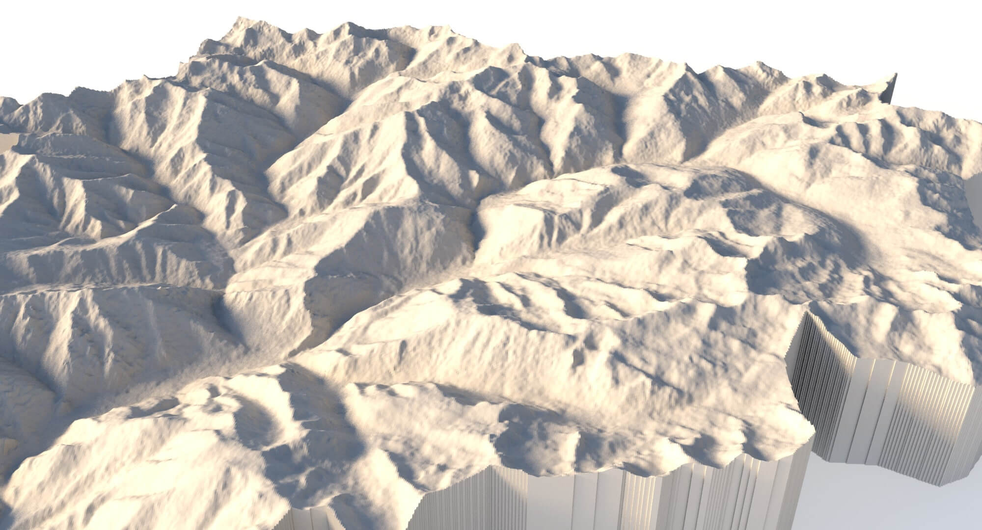 Andorra Terrain for CNC, Printing and Design - 3D Model by Shustrik